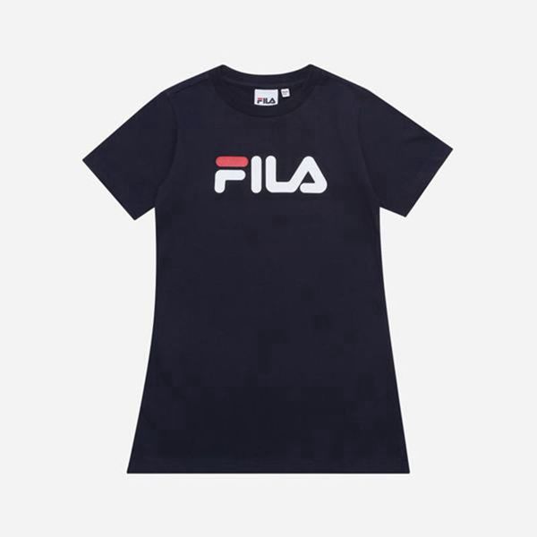 Camisetas Manga Corta Fila Niñas Azul Marino - Uno S/S - España 293180GRM